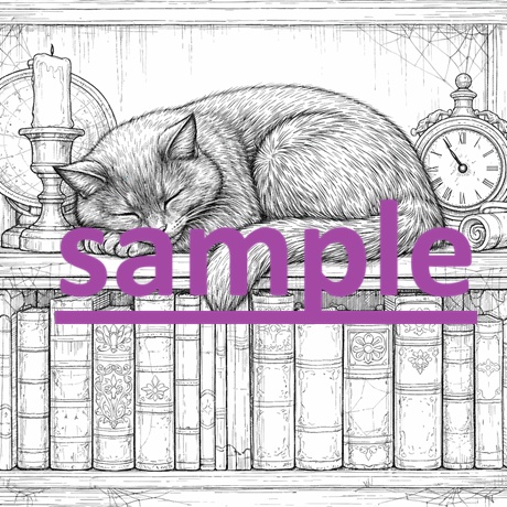 猫　塗り絵特集5枚
