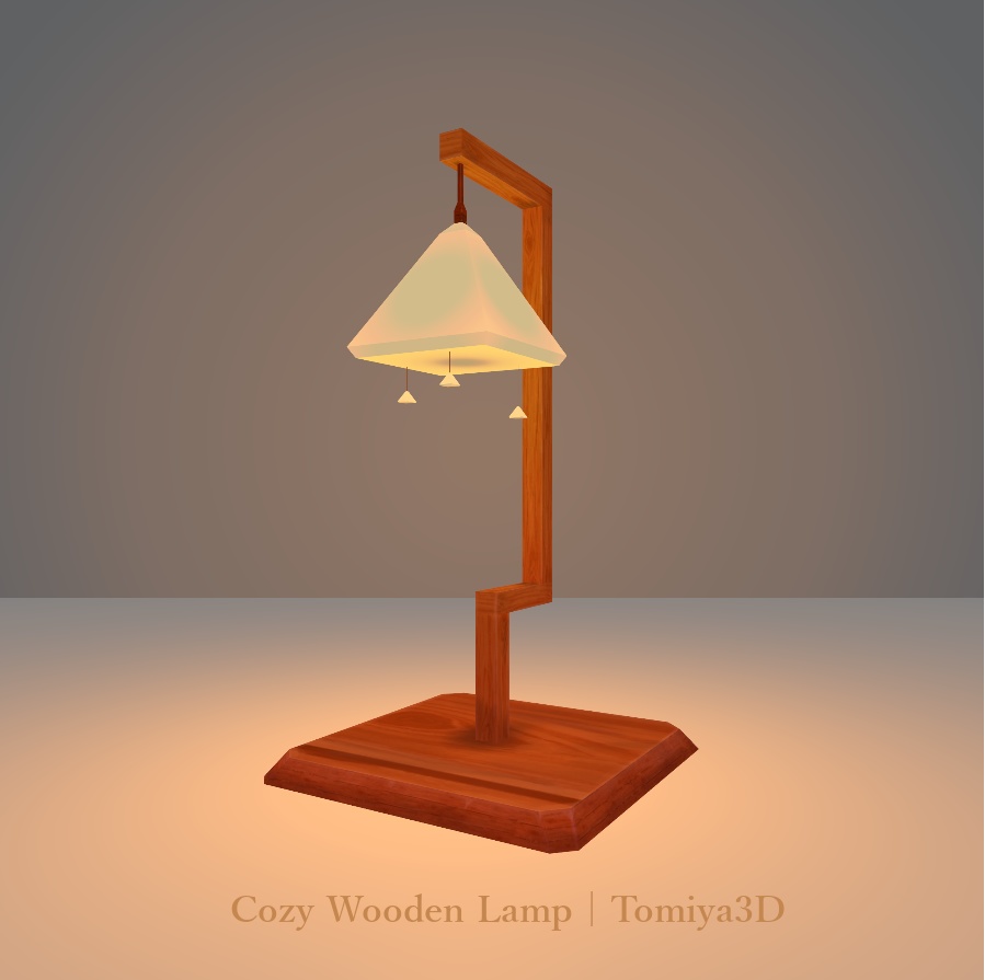 木製ランプ【VRChat対応・軽量】