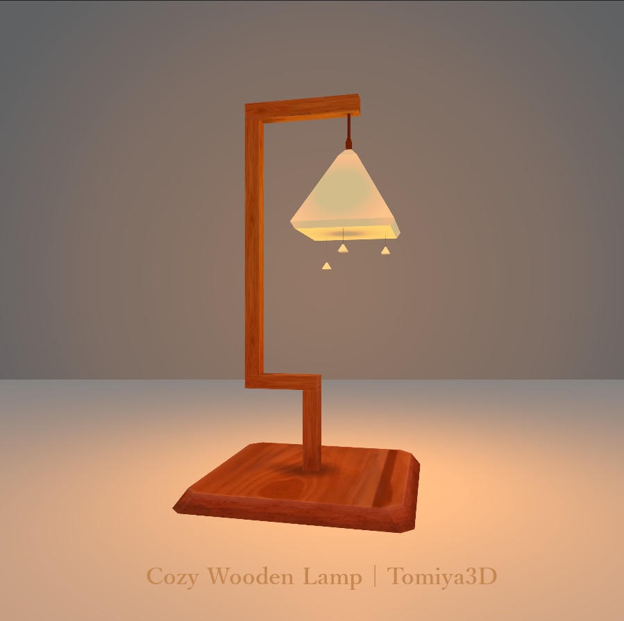 木製ランプ【VRChat対応・軽量】