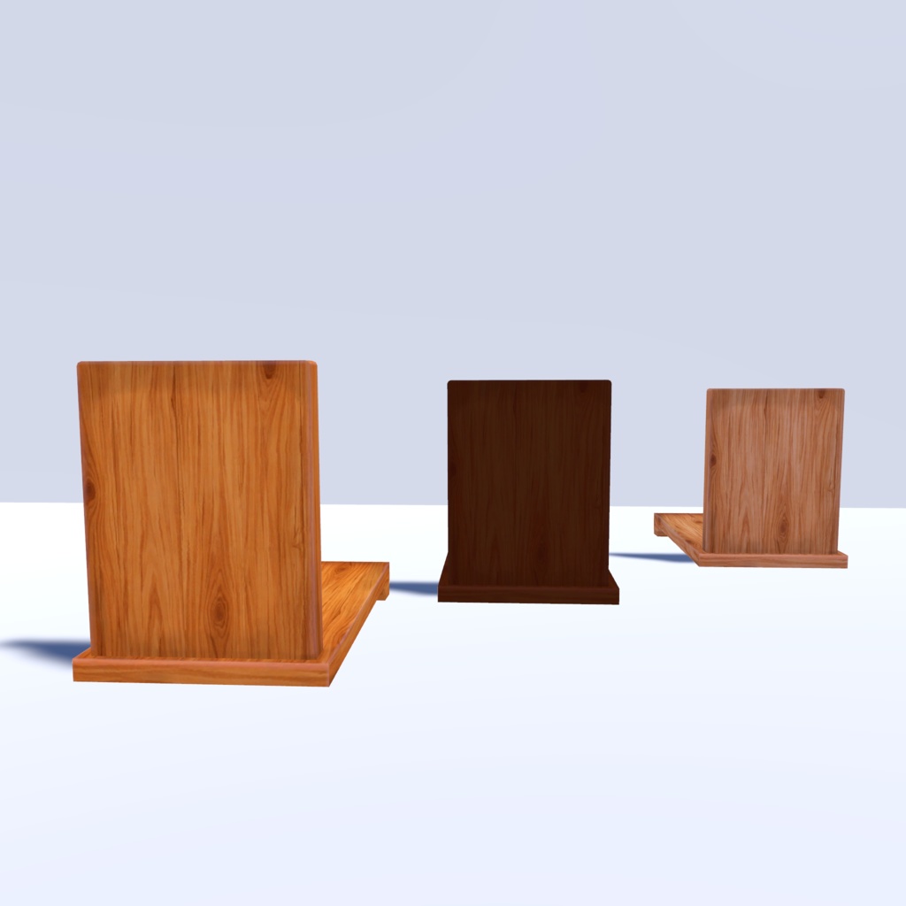木製ブックスタンド/3色セット【VRChat対応・軽量】