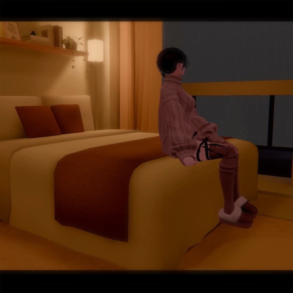 Rainy Night Room【VRChat向けワールド】