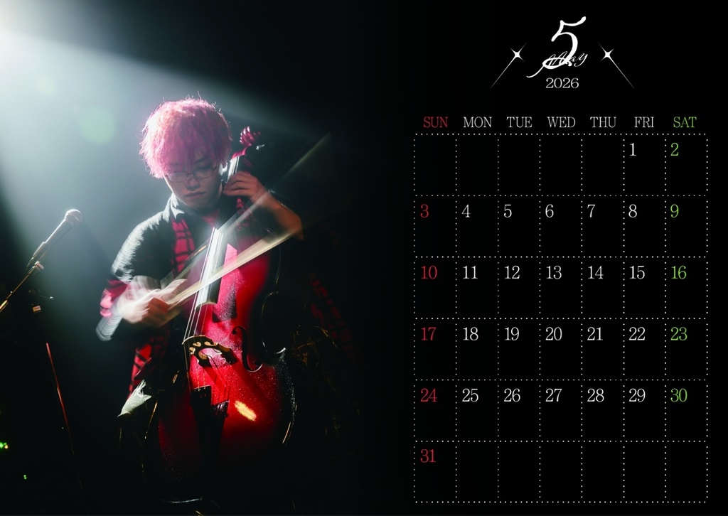 3x4xS 卓上カレンダー《2026年度版》|しゃみお × ヌビア