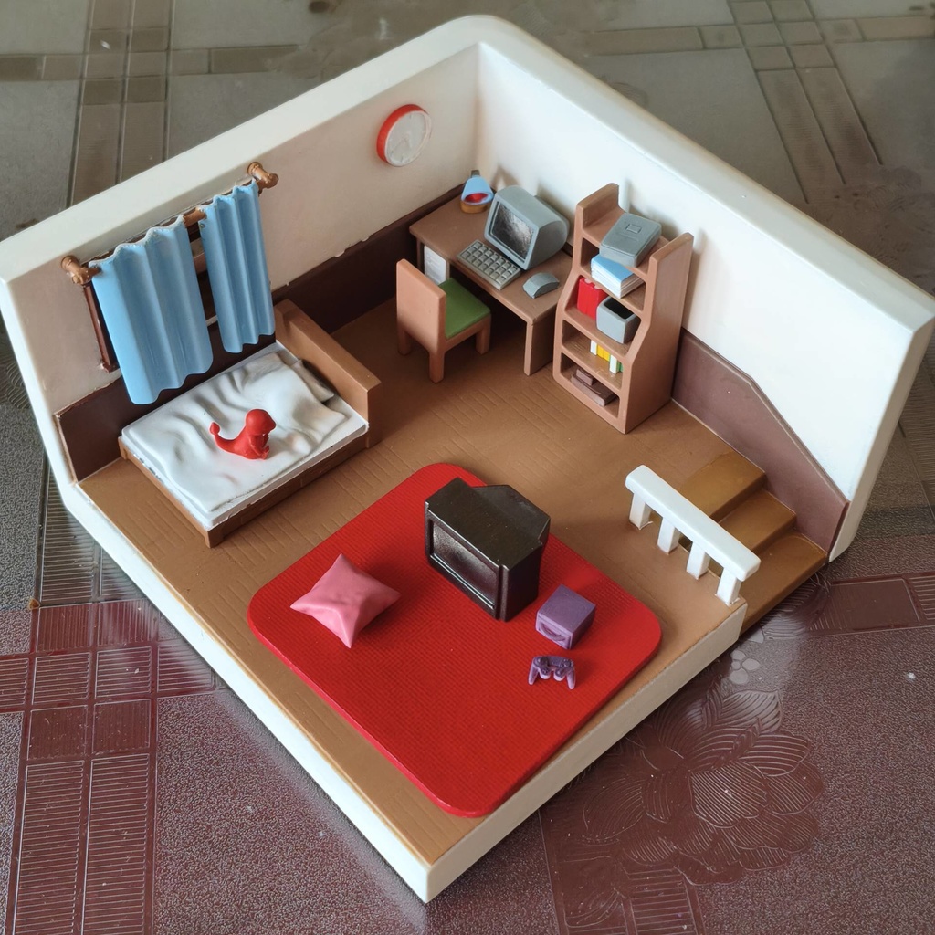 レトロゲームテーマの部屋 Retro game themed room