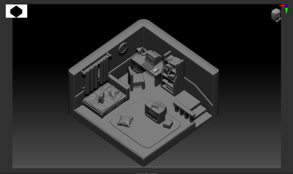 レトロゲームテーマの部屋 Retro game themed room