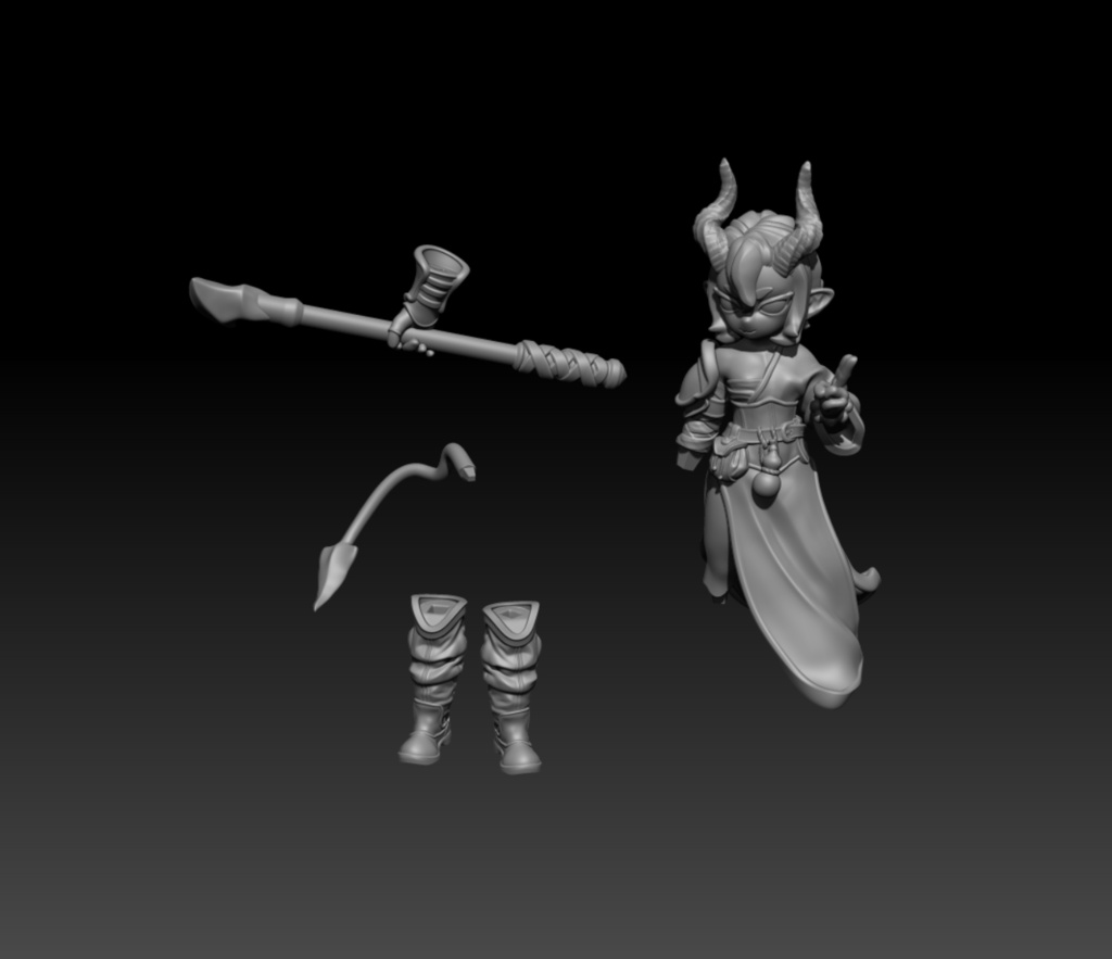 ティーフリングの修行僧(Tiefling Monk)