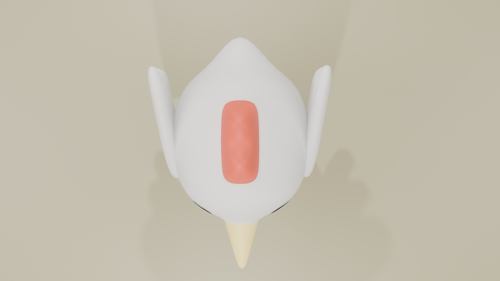 まんまるにわとり【Blender用3Dモデル / 表情6種入り】