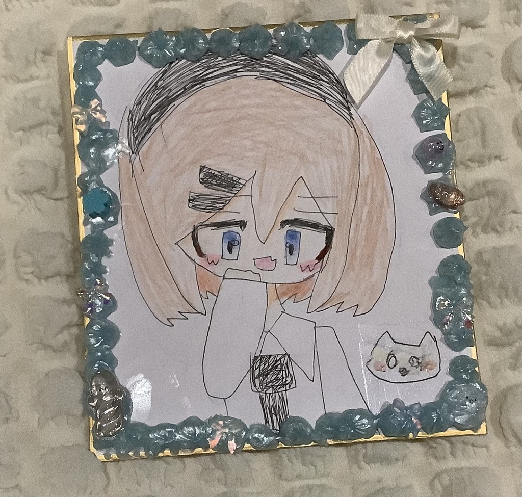 イラスト色紙🩵🎨🍊