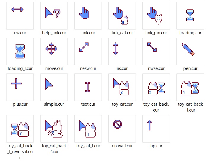 ねこのぬいぐるみマウスカーソル