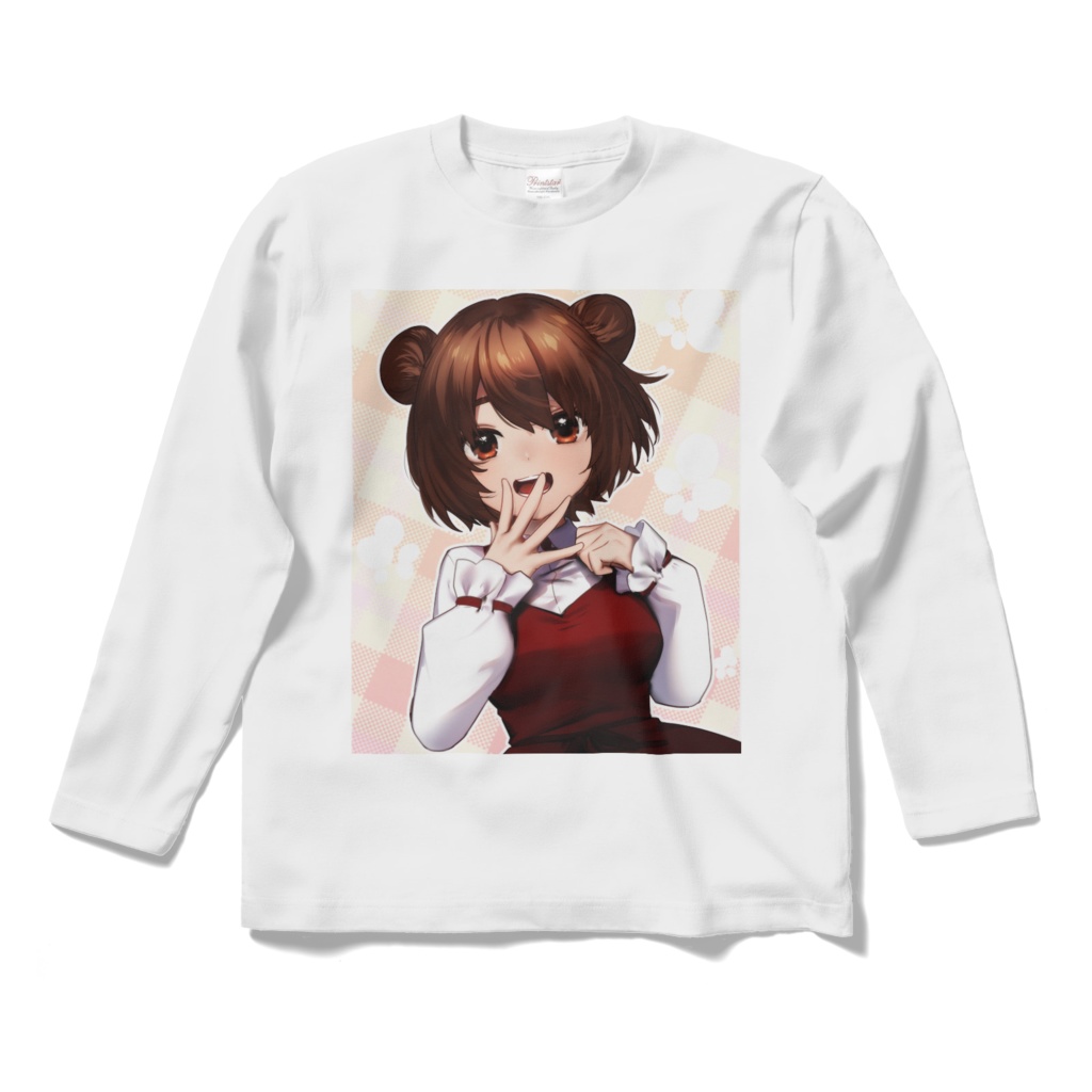 こぐまろ長袖Tシャツ(S～XL)白／北彩あい先生コラボ商品