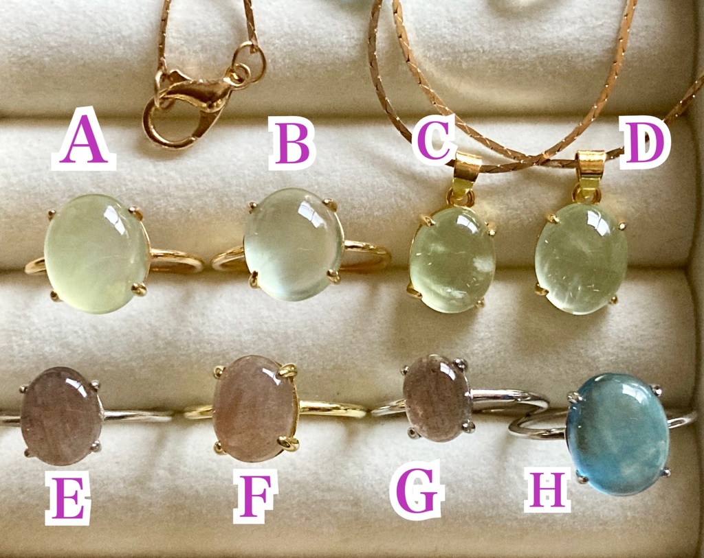 鉱物リング_ペンダント_シンプル