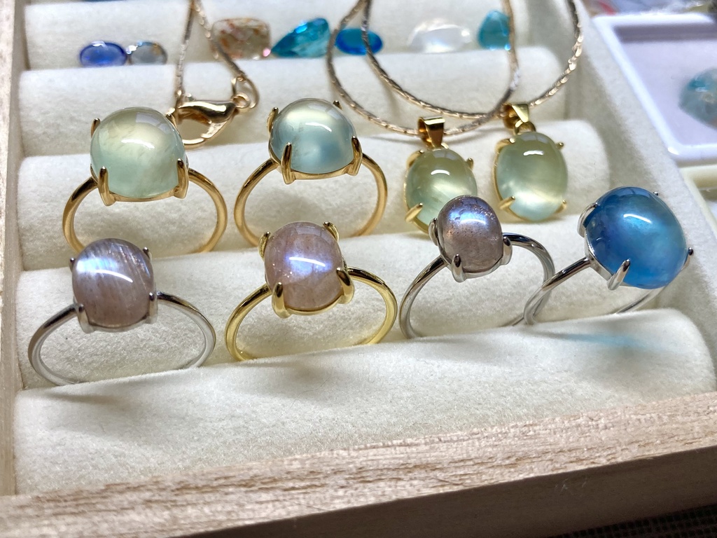 鉱物リング_ペンダント_シンプル