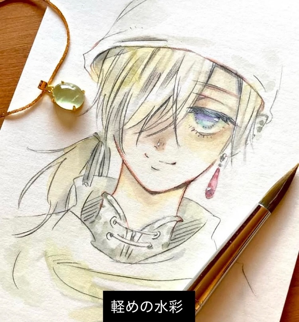 イラストリクエスト(お題)_アナログ原画(送料250円)