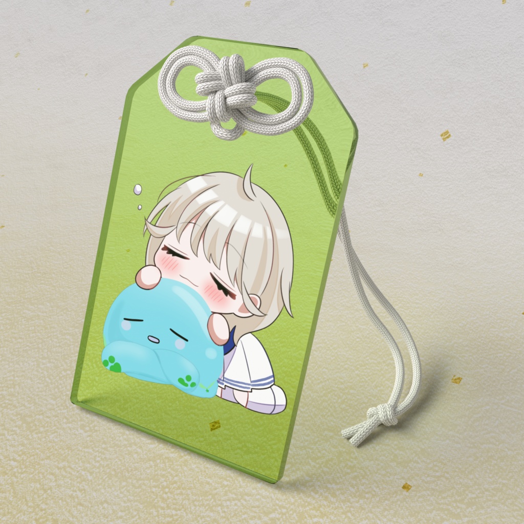 アクリルお守り（緑）