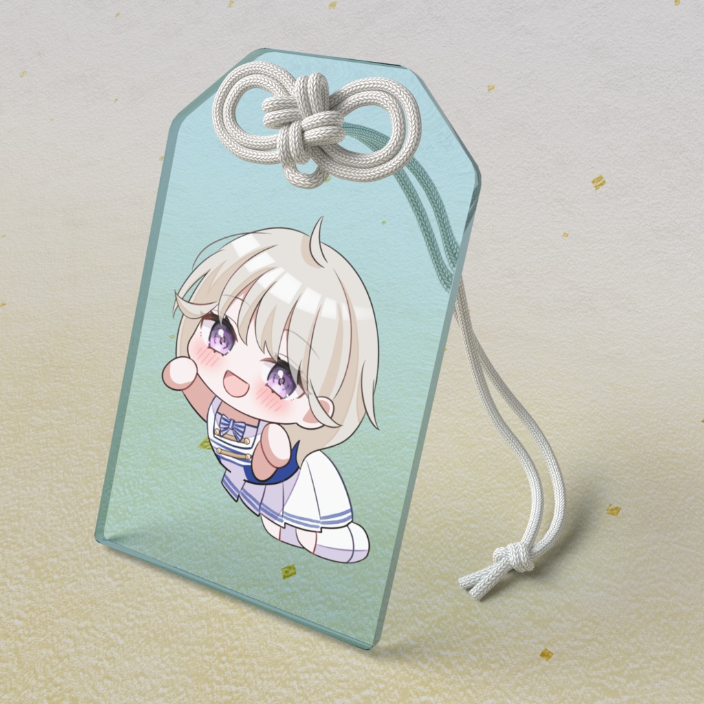 アクリルお守り（水色）