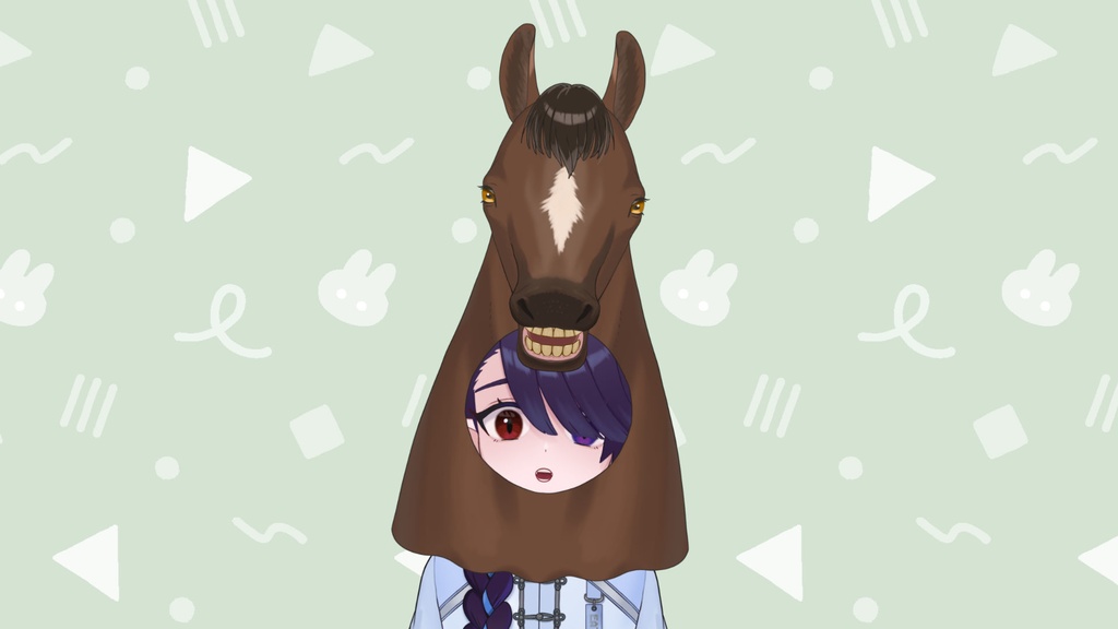 【Live2D】動く馬のかぶりもの
