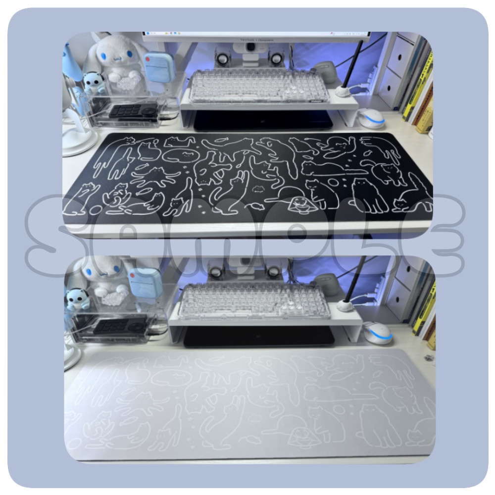 ゆるいねこちゃんの大型マウスパッド【カラー展開あり!】