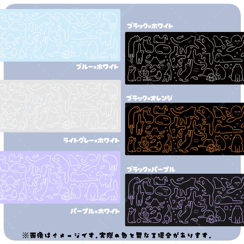 ゆるいねこちゃんの大型マウスパッド【カラー展開あり!】