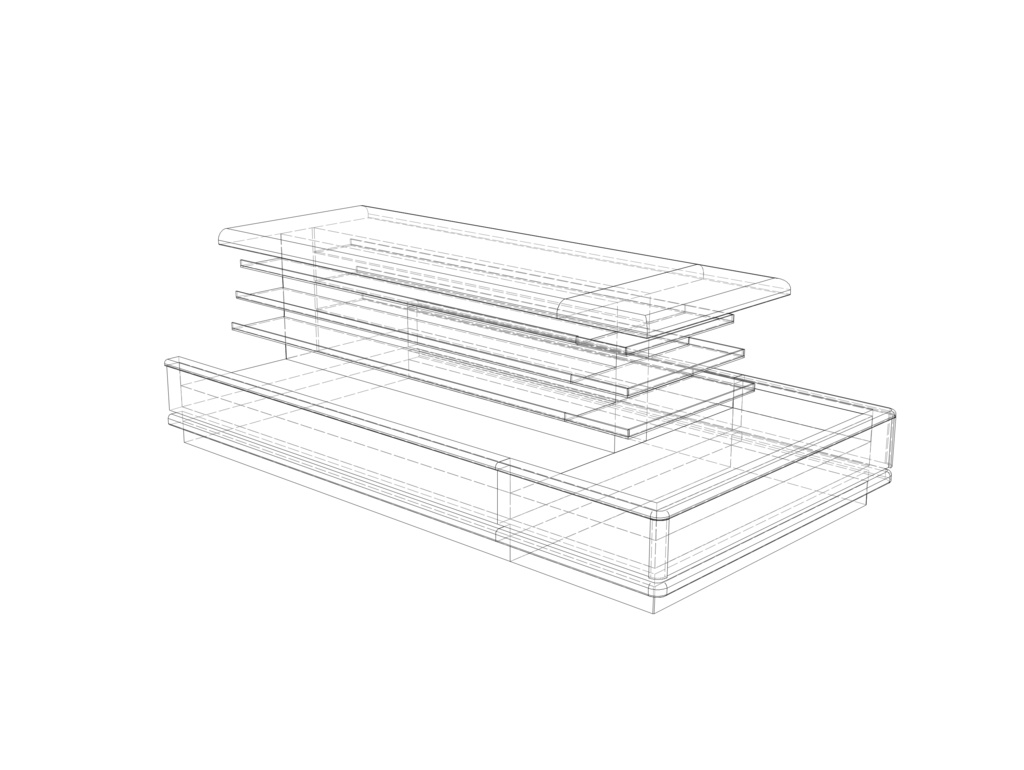 スーパーマーケット 冷蔵多段ショーケース01