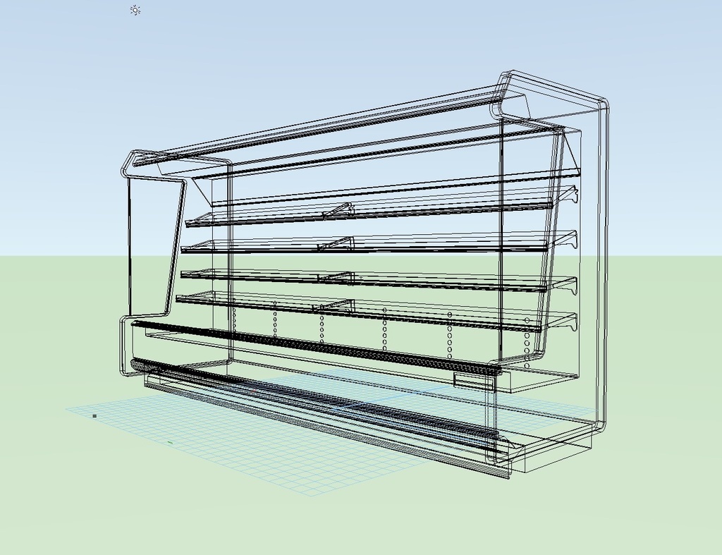 スーパーマーケット 多段冷蔵ショーケース什器01