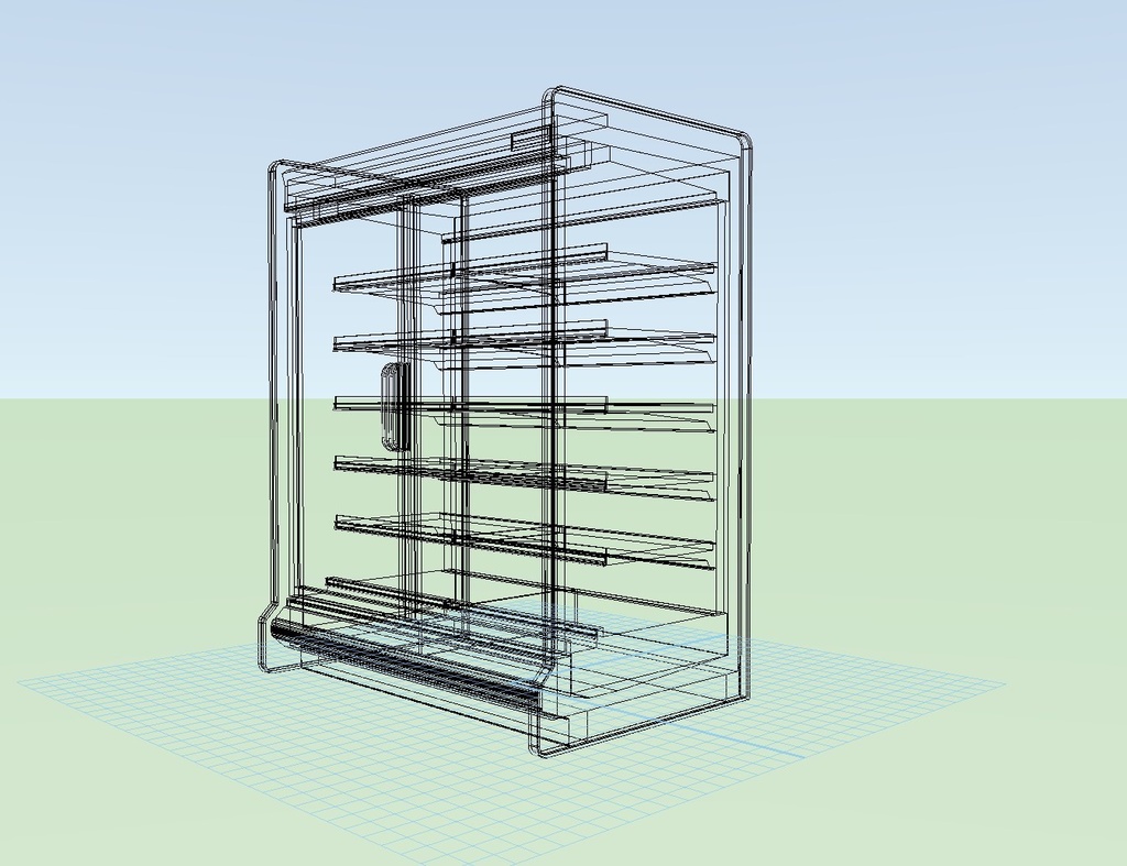 スーパーマーケット リーチイン冷凍ショーケース01