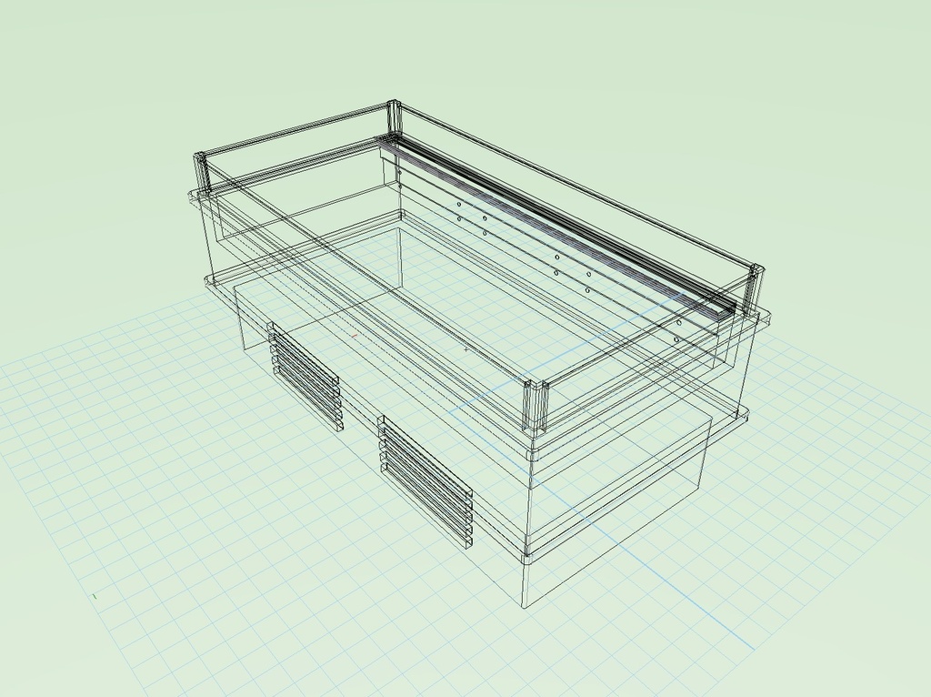 スーパーマーケット 冷蔵冷凍 平型ケース01