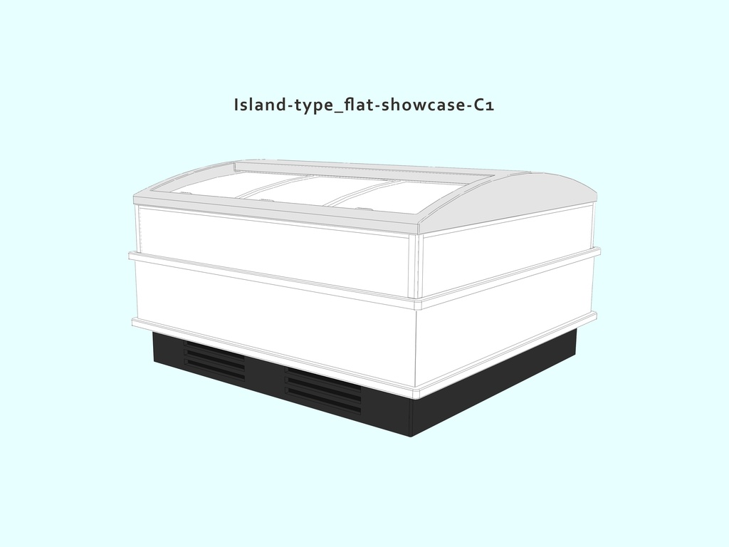 スーパーマーケット アイランド型 冷蔵冷凍ショーケース01