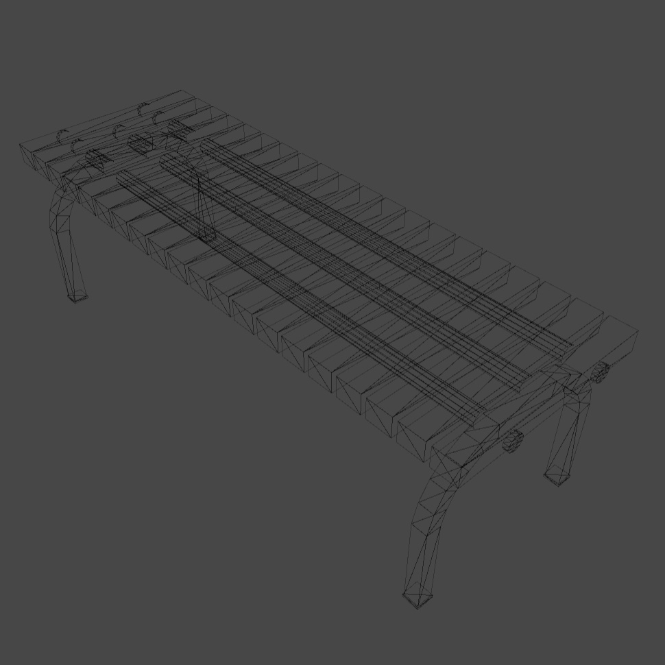 【無料】VRChat想定モデル ホームベンチ