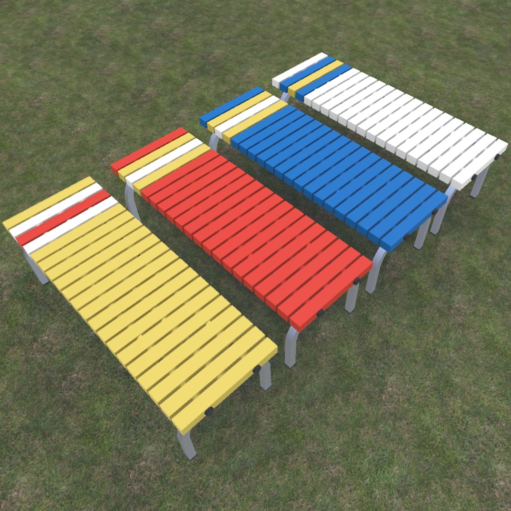 【無料】VRChat想定モデル ホームベンチ