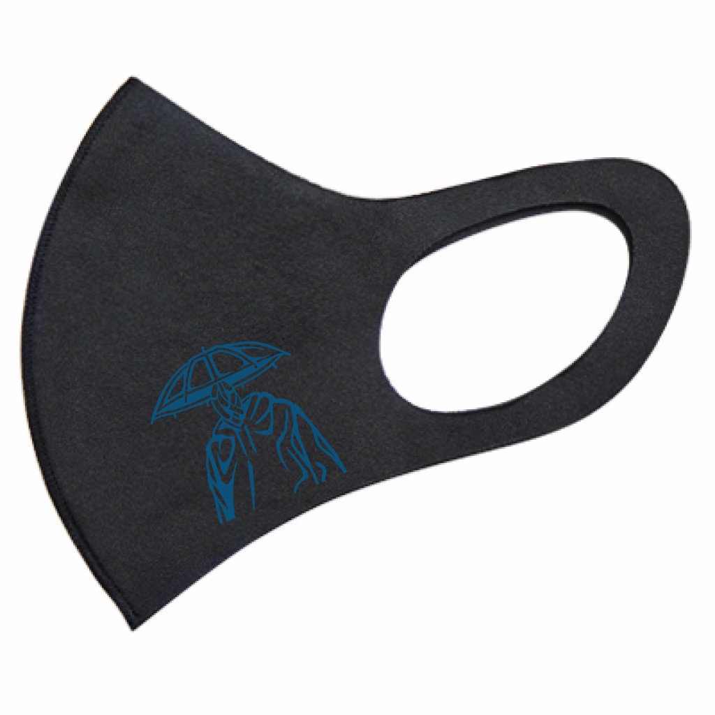 傘男 マスク 青