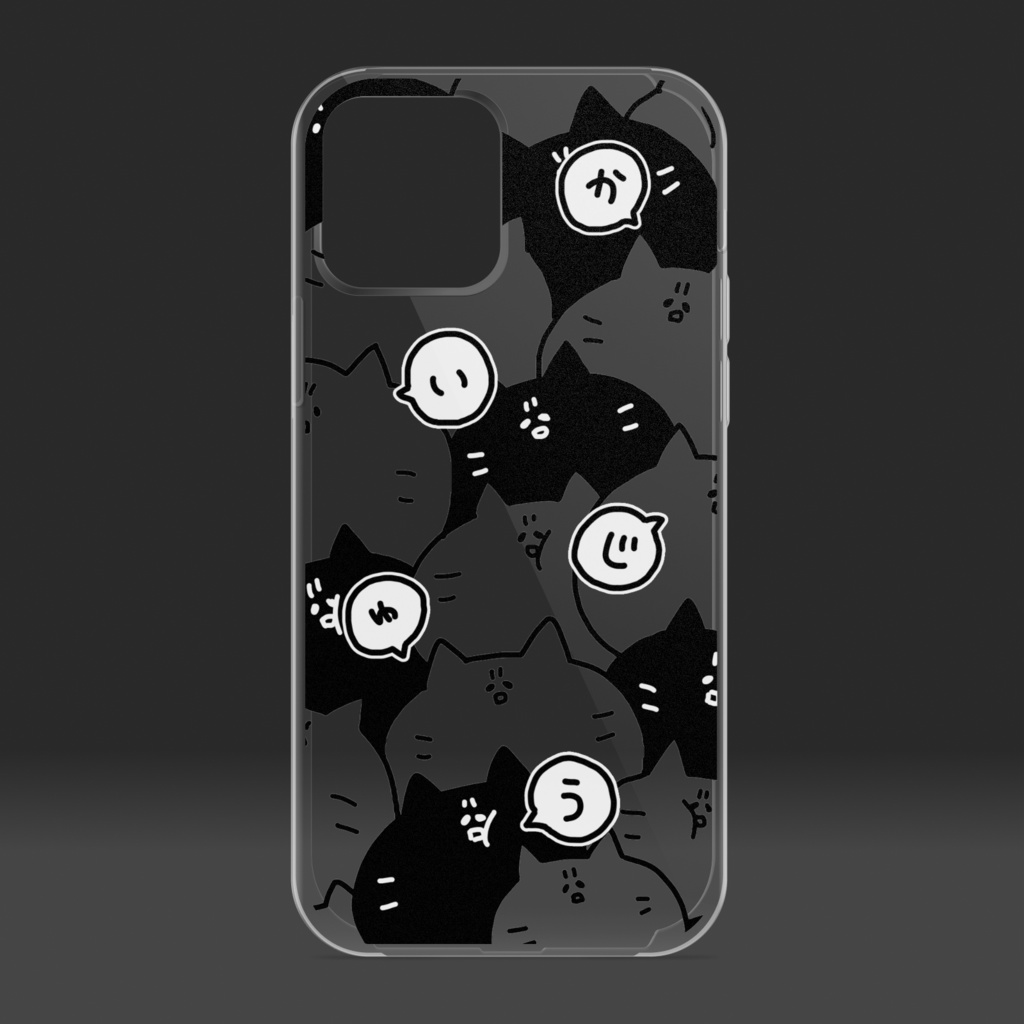 かいじゅう(ねこ)いっぱいiPhoneケース