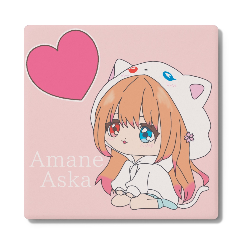 天猫あすかコースター(白)