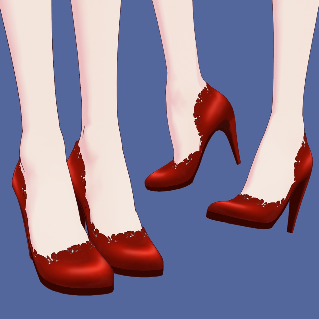 【VRoid】紅 ミニドレス&ヒール