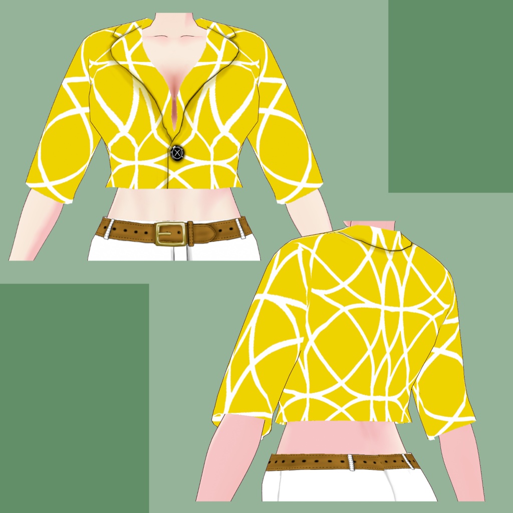 【VRoid】黄 へそ出し&スキニー