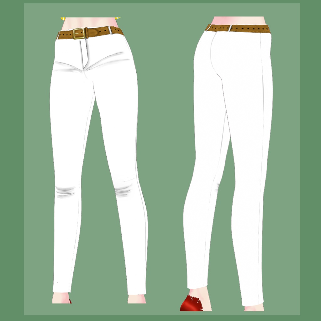 【VRoid】黄 へそ出し&スキニー