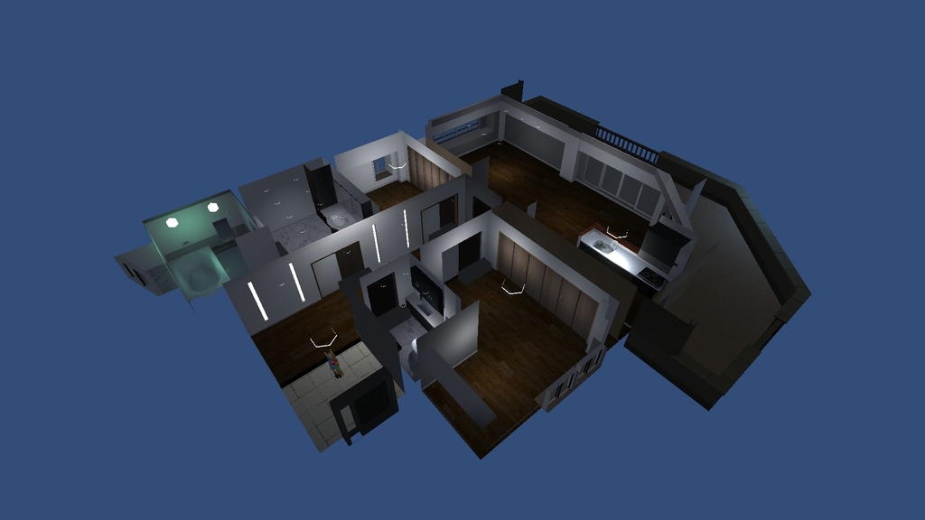 3Dモデル「マンションの部屋」※家具なし