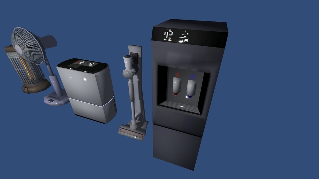 3Dモデル「家電セット」