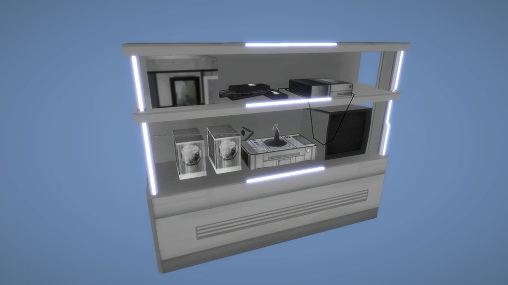 3Dモデル「-サイバーパンクなPCデスク-」