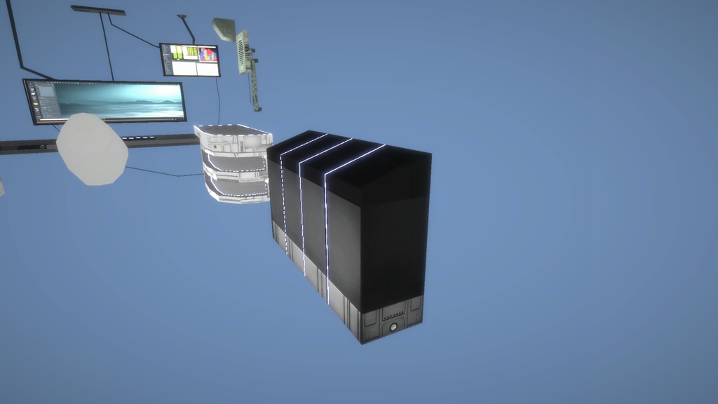 3Dモデル「-サイバーパンクなPCデスク-」