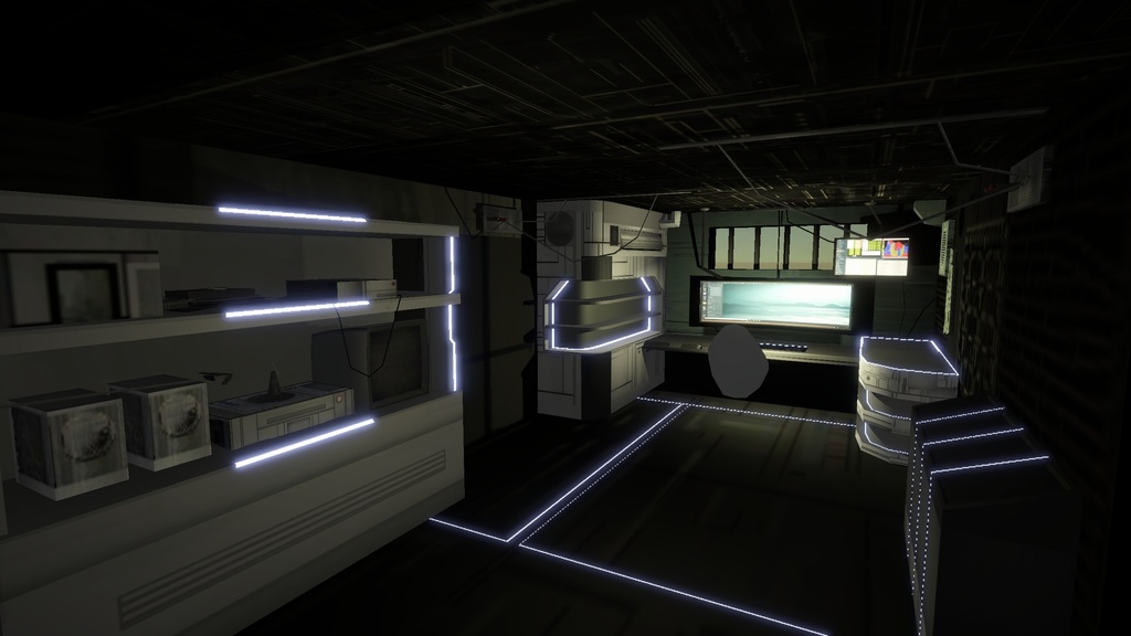 3Dモデル「-サイバーパンクなPCデスク-」