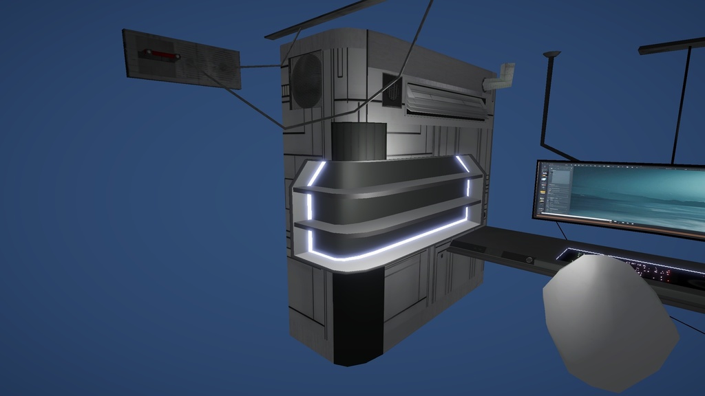 3Dモデル「-サイバーパンクなPCデスク-」