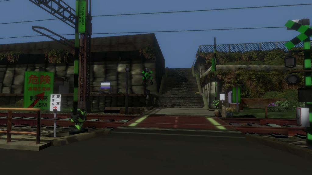 3Dモデル「踏切」-URP-
