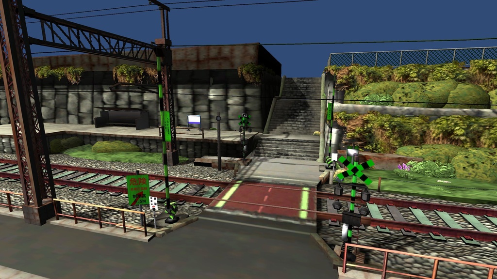 3Dモデル「踏切」-URP-