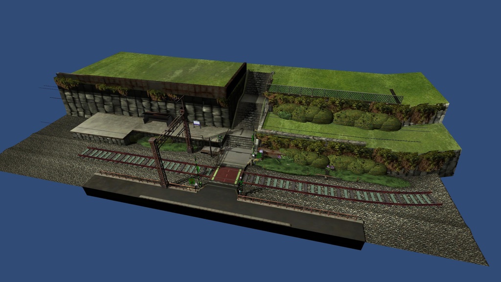 3Dモデル「踏切」-URP-