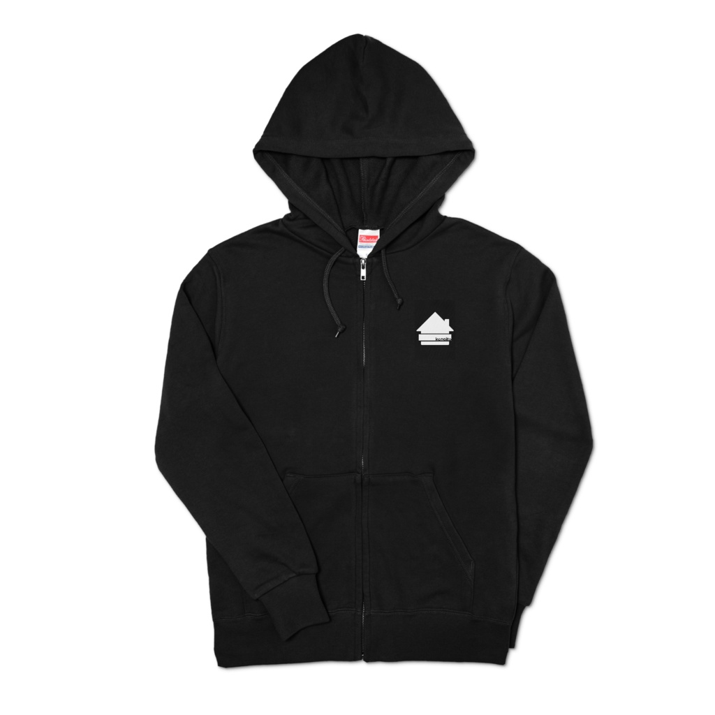 シンプルロゴ　ジップパーカーBlack（S・M・L・XL）