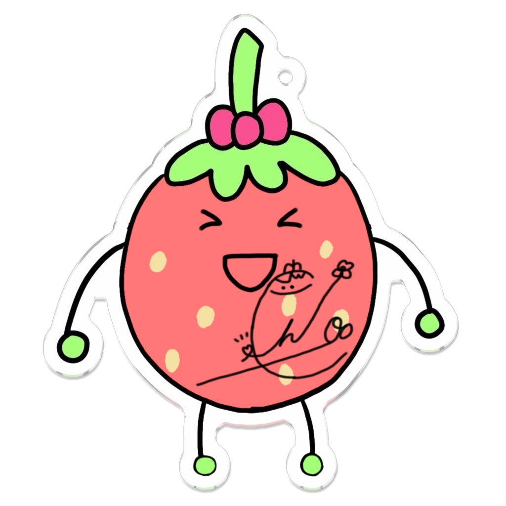 【オリジナル楽曲記念グッズ】いちごアクリルキーホルダー