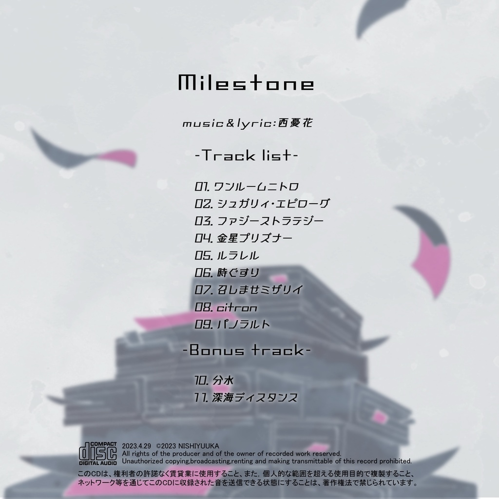 1st VOCALOID Album「Milestone」パッケージ版(未発表音源入り)