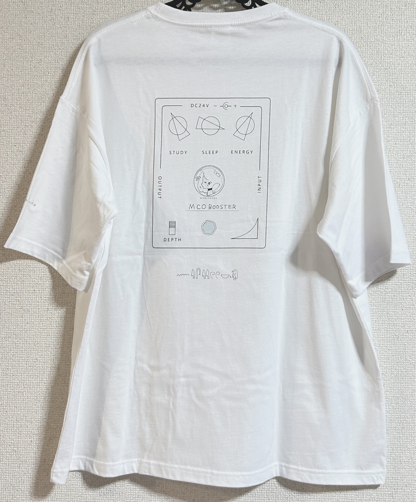 meecoビッグシルエットTシャツ ホワイト(三つ巴)