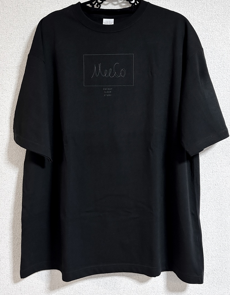 meecoビッグシルエットTシャツ ブラック(シンプルフロントロゴ)