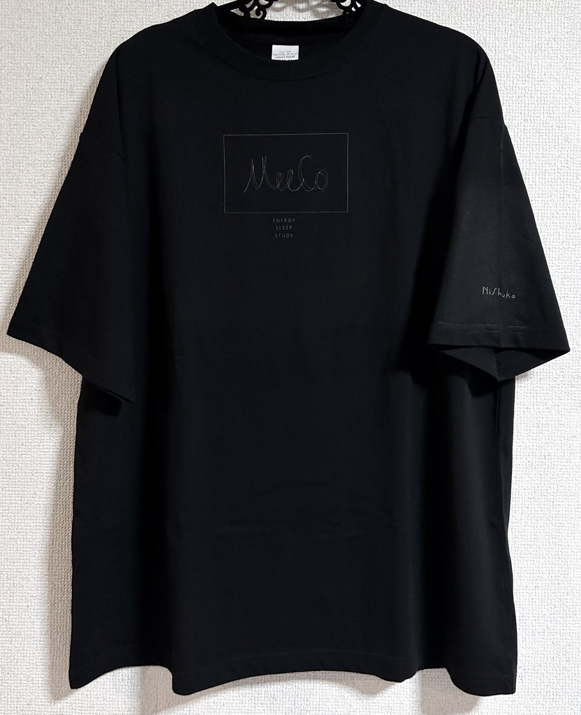 meecoビッグシルエットTシャツ ブラック(三つ巴)