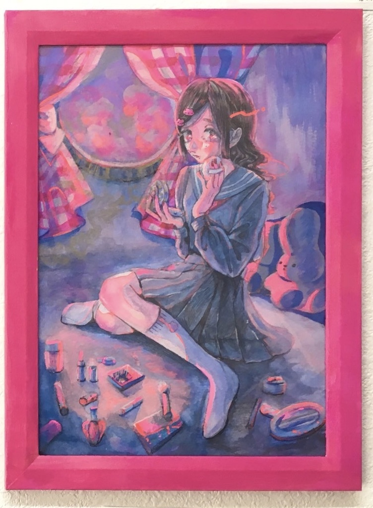「ないしょのおめかし亅原画
